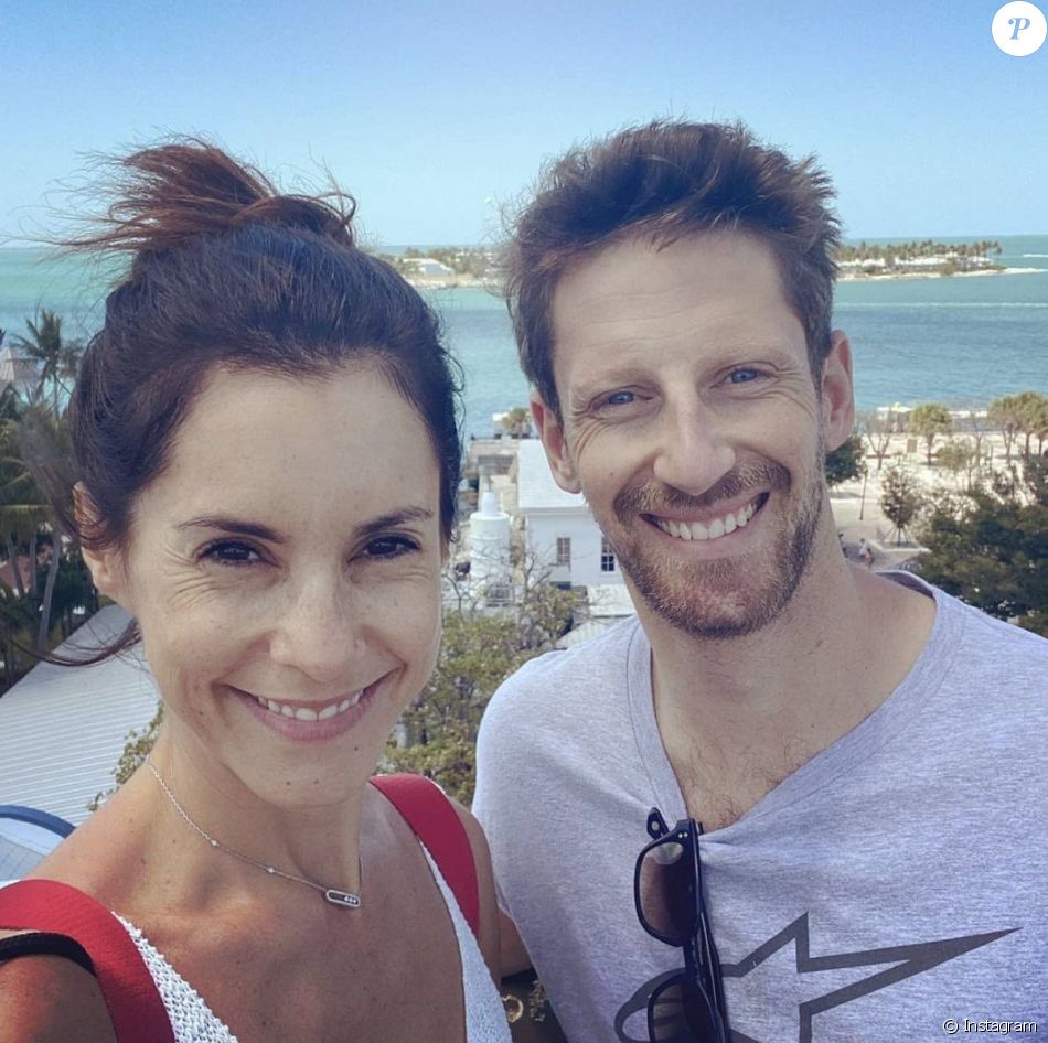 Romain Grosjean et Marion Jollès Grosjean en road trip en Floride. Avril 2021.
