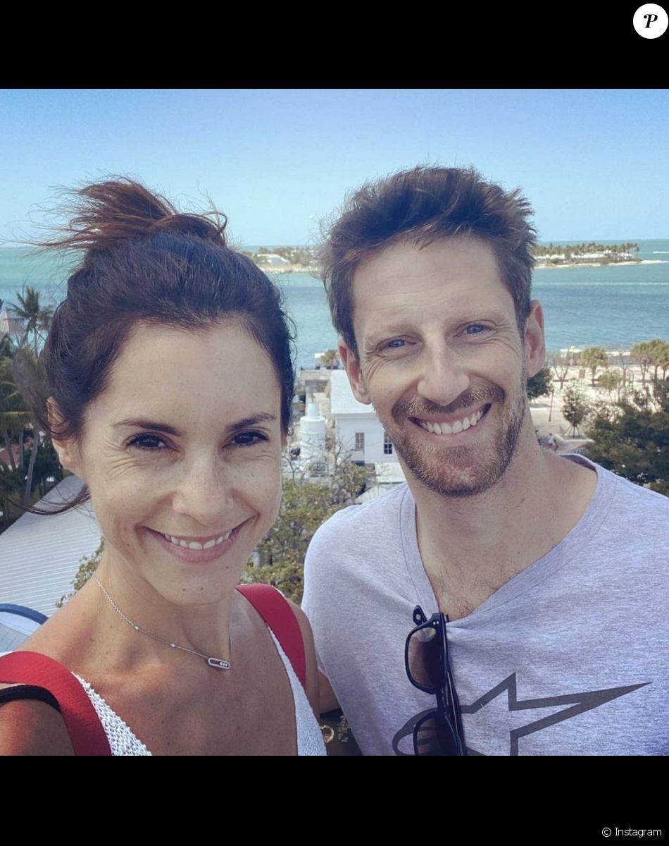 Romain Grosjean et Marion Jollès Grosjean en road trip en Floride. Avril 2021.