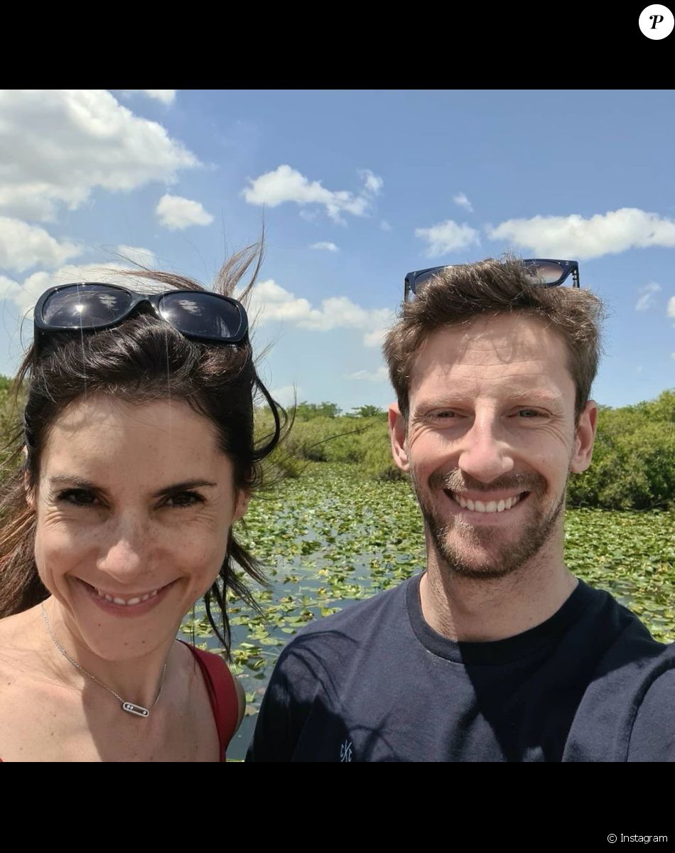 Romain Grosjean et Marion Jollès Grosjean en road trip en Floride. Avril 2021.