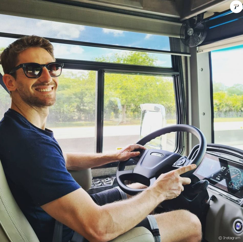 Romain Grosjean et Marion Jollès Grosjean en road trip en Floride. Avril 2021.
