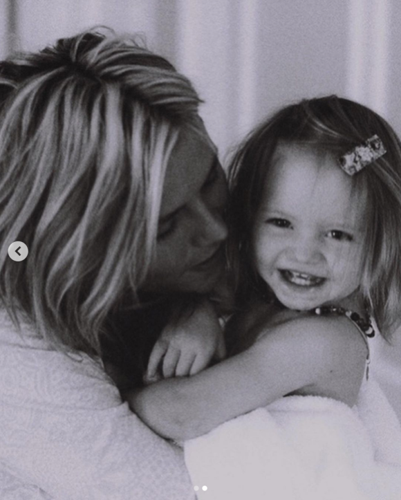 Heidi Klum et sa fille Leni Klum enfant. Photo publiée en mai 2020.