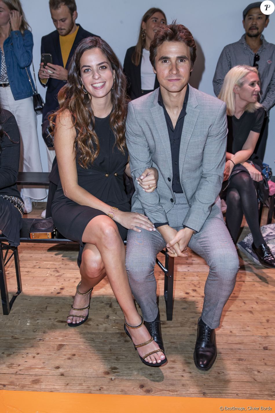 Anouchka Delon et son compagnon Julien Dereims - Arrivées au défilé Elie Saab "Collection Prêt-à-Porter Printemps/Eté 2020" lors de la Fashion Week de Paris (PFW), le 28 septembre 2019. © Olivier Borde / Bestimage