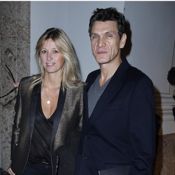 Marc Lavoine et son ex-femme Sarah Poniatowski - Présentation de la collection Homme Yves Saint Laurent au Grand Palais, à Paris