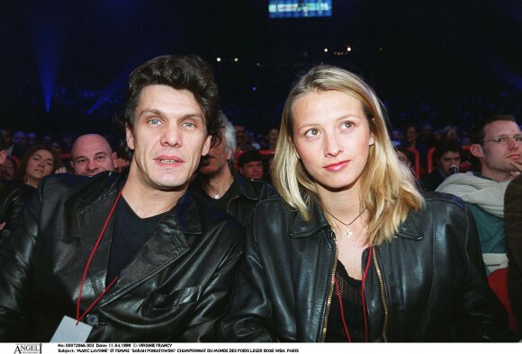 Marc Lavoin et son ex-femme Sarah au championnat du monde de boxe WBA Paris.