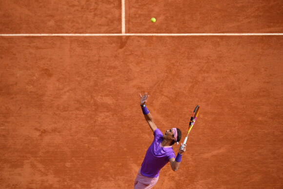 Rafael Nadal affronte et bat Grigor Dimitrov lors du tournoi de tennis Rolex Monte Carlo Masters 2021 à Monaco, le 15 avril 2021. © Antoine Couvercelle/Panoramic/Bestimage