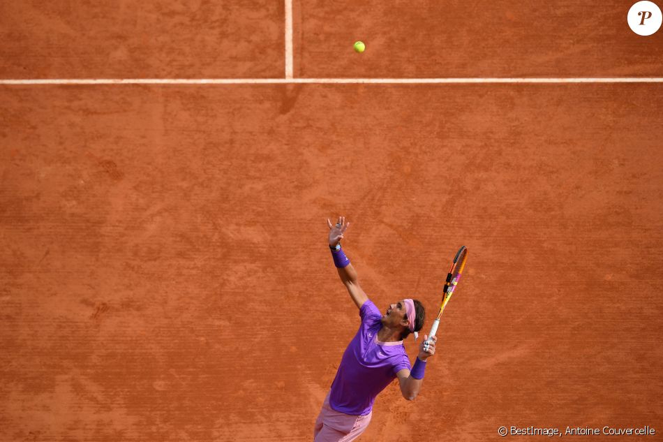 Rafael Nadal affronte et bat Grigor Dimitrov lors du tournoi de tennis Rolex Monte Carlo Masters 2021 à Monaco, le 15 avril 2021. © Antoine Couvercelle/Panoramic/Bestimage