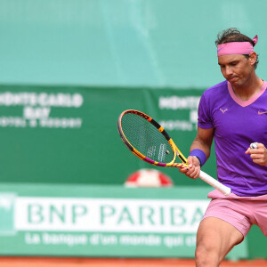 Rafael Nadal affronte et bat Federico Delbonis lors du tournoi de tennis Rolex Monte Carlo Masters 2021. Monaco, le 14 avril 2021.