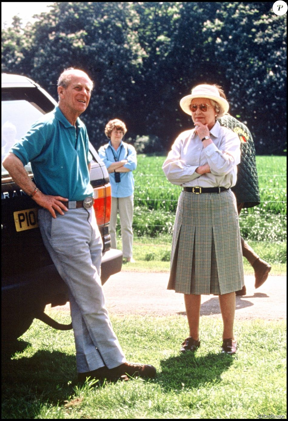 Le prince Philip et la reine Elizabeth aux courses hippiques de Windsor en 1998.