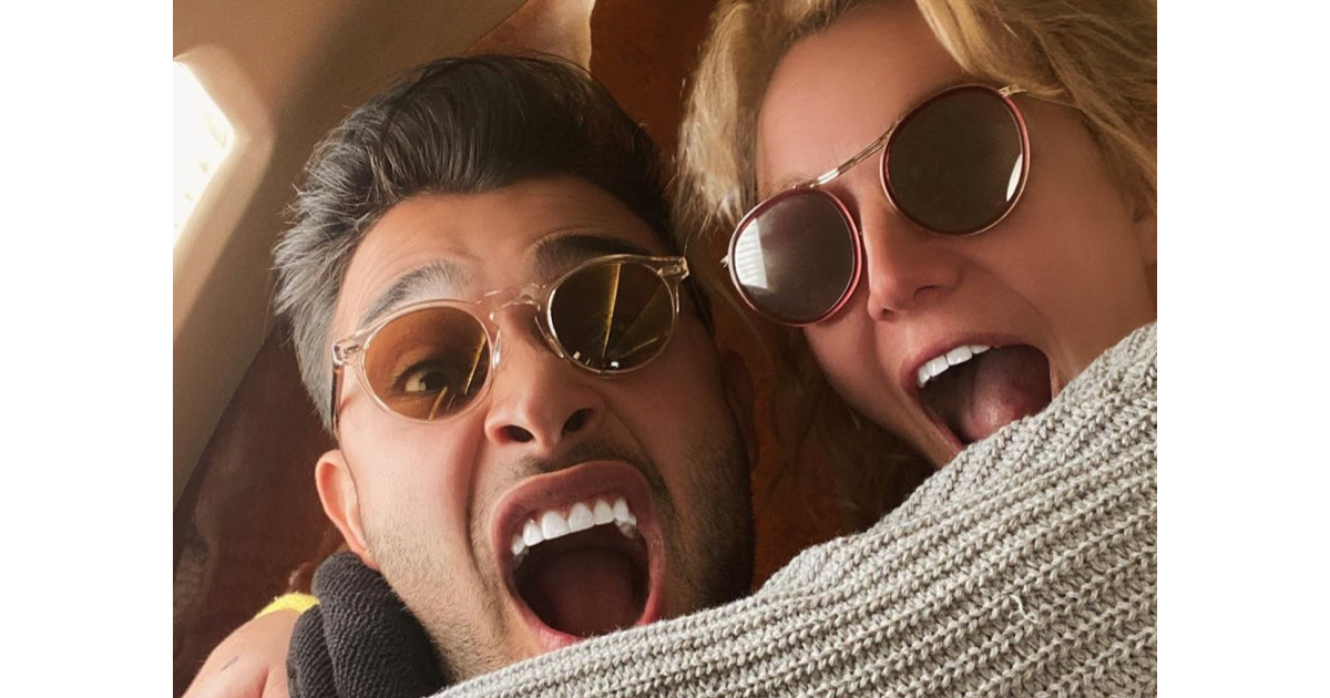 Britney Spears et son compagnon Sam Asghari. Février 2021 ...