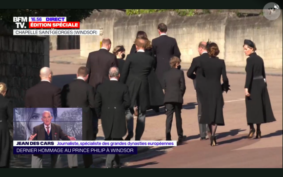 Sortie des obsèques du prince Philip au château de Windsor, le 17 avril 2021.