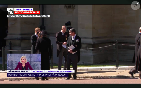 Sortie des obsèques du prince Philip au château de Windsor, le 17 avril 2021.