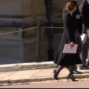 Le prince William, duc de Cambridge, et le prince Harry, duc de Sussex, Sorties des funérailles du prince Philip, duc d'Edimbourg à la chapelle Saint-Georges du château de Windsor, Royaume Uni, le 17 avril 2021. 