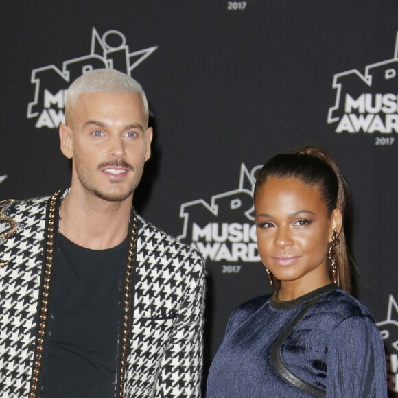 Le chanteur français M. Pokora (Matt Pokora) et Christina Milian - 19ème édition des NRJ Music Awards à Cannes le 4 novembre 2017. © Christophe Aubert via Bestimage 