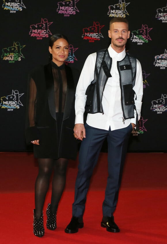 Christina Milian enceinte et Matt Pokora (M. Pokora) - 21ème édition des NRJ Music Awards au Palais des festivals à Cannes le 9 novembre 2019. © Dominique Jacovides/Bestimage 