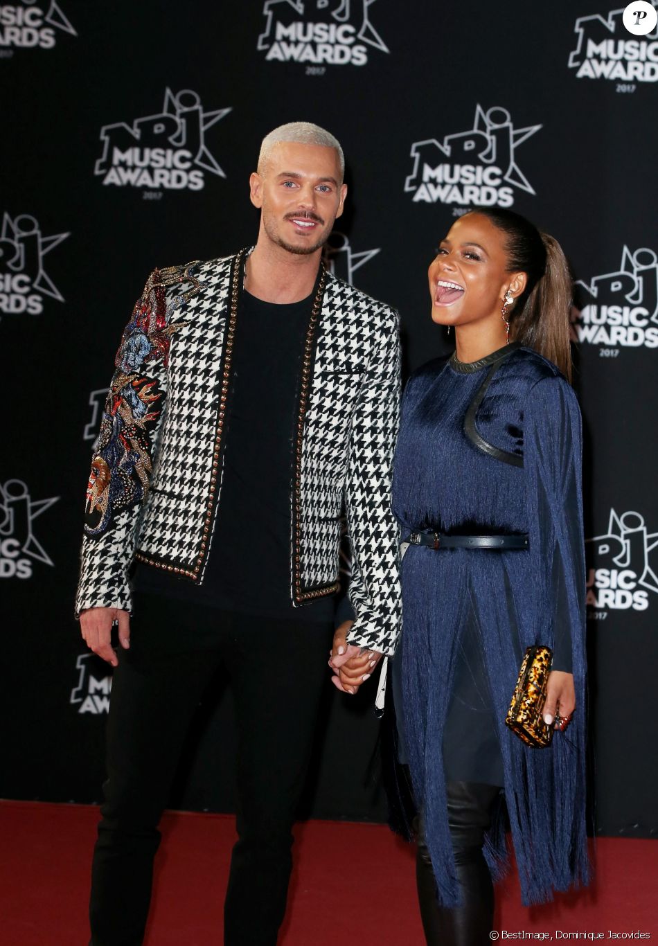 M. Pokora (Matt Pokora) et Christina Milian - 19ème édition des NRJ Music Awards à Cannes le 4 novembre 2017. © Dominique Jacovides/Bestimage