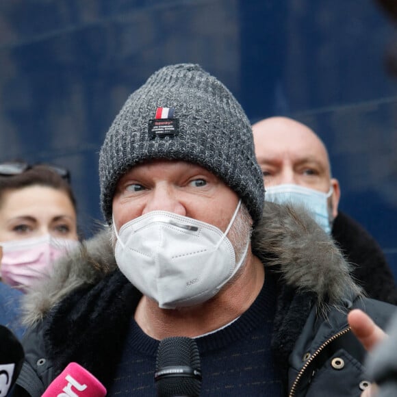 Philippe Etchebest - Rassemblement national des métiers de l'hôtellerie, de la restauration, du tourisme à l'appel de l'UMIH et du GNI à l'esplanade des Invalides à Paris, le 14 décembre 2020.. © Christophe Clovis / Bestimage