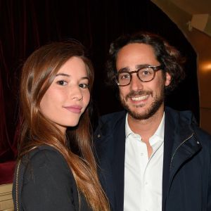 Thomas Hollande et sa compagne Emilie Broussouloux à la générale de la pièce "La Vraie Vie" au théâtre Edouard 7 à Paris © Guirec Coadic/Bestimage 