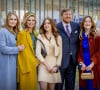 Le roi Willem-Alexander et la reine Maxima des Pays-Bas avec leurs filles la princesse Alexia des Pays-Bas, la princesse Ariane des Pays-Bas et la princesse Catharina-Amalia des Pays-Bas - La famille royale des Pays-bas réunie à Eindhoven à l'occasion de la fête du Roi (Koningsdag), anniversaire du roi (54 ans).