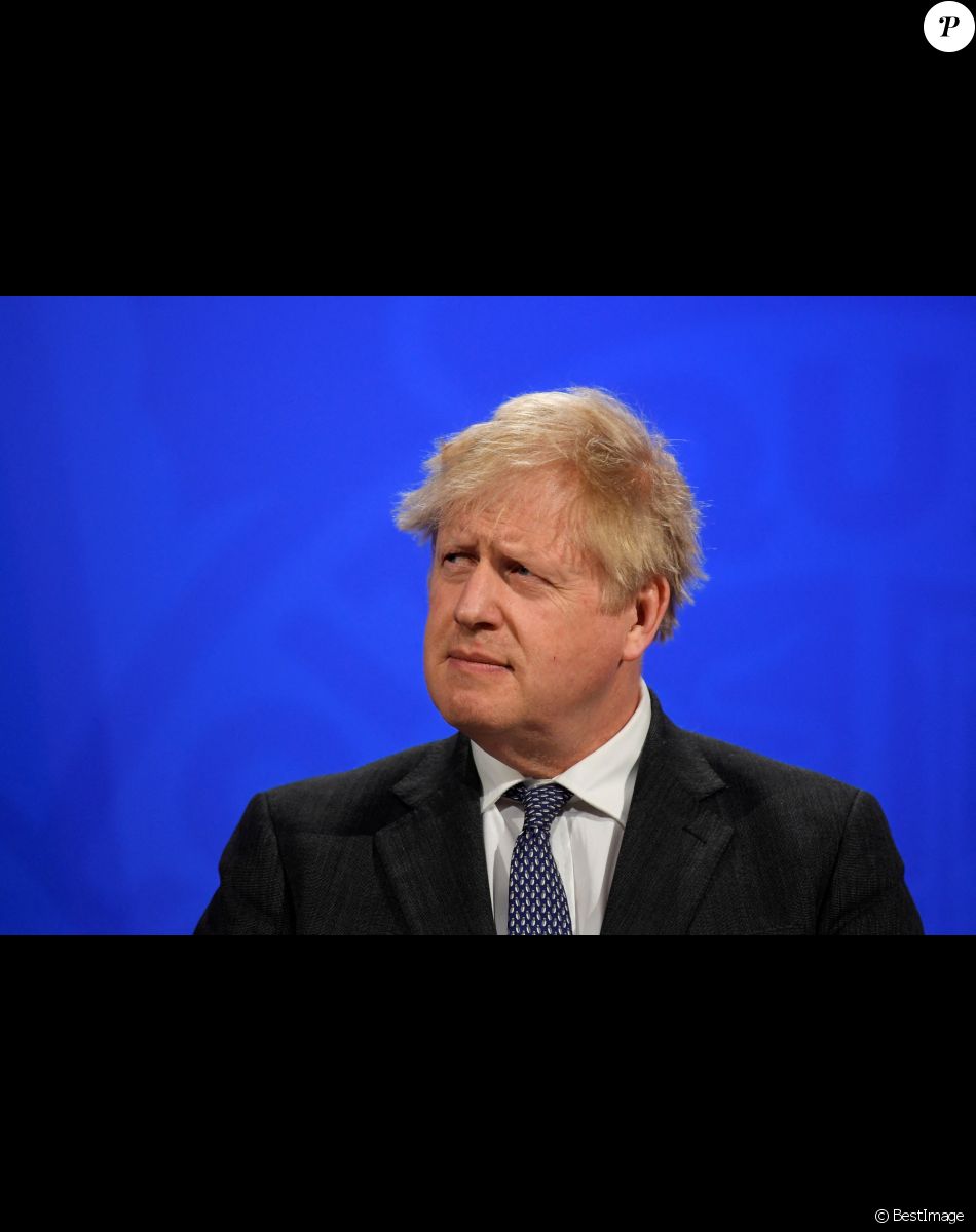 Le Premier ministre Boris Johnson lors d'un point presse sur le coronavirus à Downing Street à Londres, Royaume Uni, le 20 avril 2021.