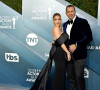 Jennifer Lopez et Alex Rodriguez aux Screen Actors Guild Awards à Los Angeles, le 19 janvier 2021.