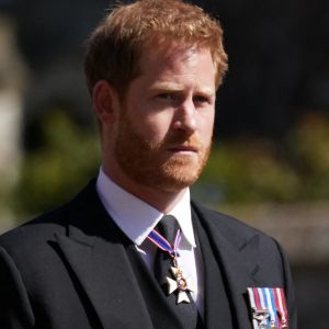 Le prince Harry, duc de Sussex - Arrivées aux funérailles du prince Philip, duc d'Edimbourg à la chapelle Saint-Georges du château de Windsor. 