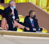 Alize Lim et Tony Parker lors du match entre Monaco (ASM) et Lyon (OL) au stade Louis II de Monaco le 2 mai 2021