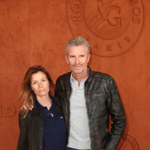 Denis Brogniart et sa femme Hortense Brogniart - Célébrités dans le village des internationaux de France de tennis de Roland Garros à Paris, France, le 6 juin 2019. © Jacovides-Moreau/Bestimage