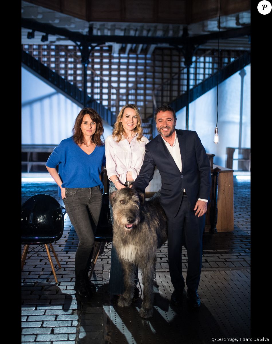 Exclusif - Faustine Bollaert lors de l'enregistrement de l'émission "Animaux Stars" présentée par Bernard Montiel en présence de Laetitia Barlerin qui sera diffusée le 8 mai 2021 à 17h30 sur la chaine Animaux, à Paris, France, le 15 avril 2021. © Tiziano Da Silva/Bestimage