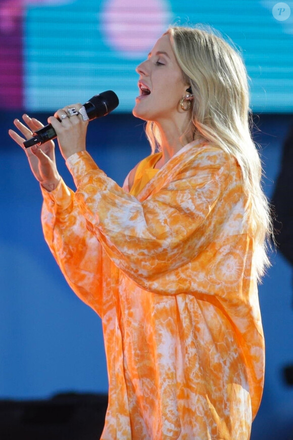 Ellie Goulding donne un concert à New York dans le cadre du festival "Good morning America Summer Concert", le 13 juin 2019.