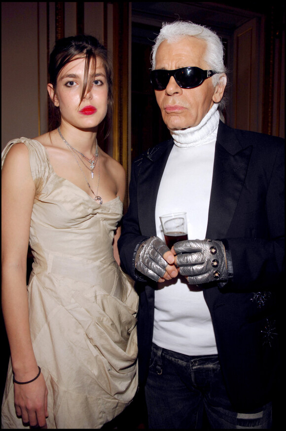 Karl Lagerfeld et Charlotte Casiraghi à Paris en 2007.