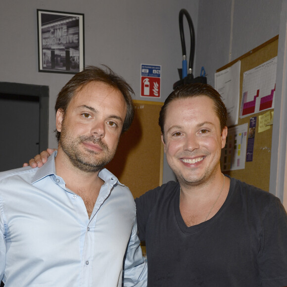 Romain et Davy Sardou - Représentation au Théâtre Rive-Gauche de la pièce "Georges et Georges" à Paris. Le 2 septembre 2014.