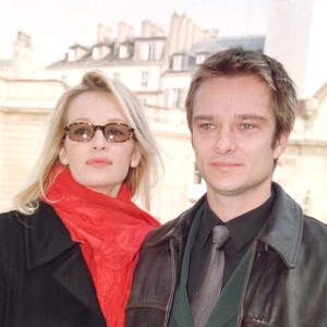 Estelle Lefébure et David Hallyday - Remise médailles légion d'honneur. Paris.