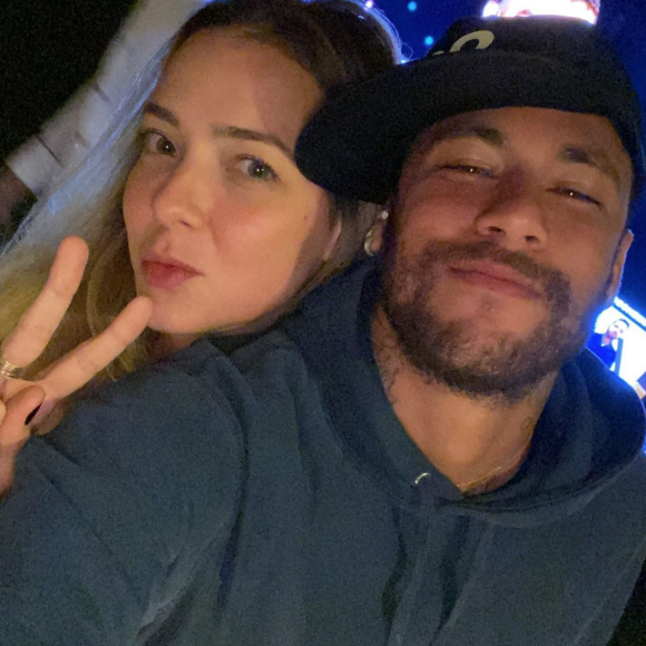 Neymar Jr et son ex-compagne Caroline Dantas. Octobre 2021.