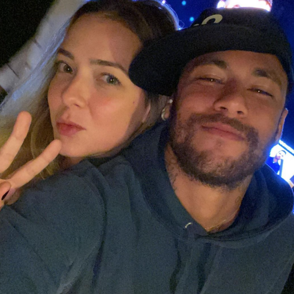 Neymar Jr et son ex-compagne Caroline Dantas. Octobre 2021.