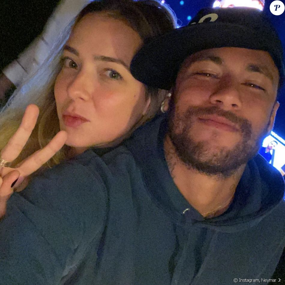 Neymar Jr et son ex-compagne Caroline Dantas. Octobre 2021.