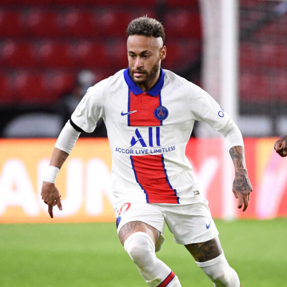 Neymar Jr lors du match de football en Ligue 1 Uber Eats, Rennes - Paris Saint-Germain (1-1) au Roazhon Park. Rennes, le 9 mai 2021. © Federico Pestellini / Panoramic / Bestimage