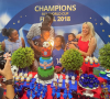 Blaise Matuidi et son épouse Isabelle (ici photographiés avec leurs 4 enfants) ont organisé une fête d'anniversaire sur le thème Coupe du monde de football pour leur fils Eden. Le 16 avril 2021.
