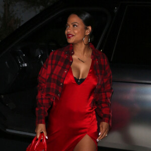 Christina Milian (3 semaines après avoir donné naissance à son 3ème enfant,) à la fête d'anniversaire privée du patron de "Pretty Little Thing" au restaurant General Admission à Studio City, Los Angeles, Californie, Etats-Unis, le 13 mai 2021. 