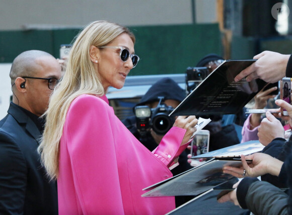 Celine Dion avec des fans à New York