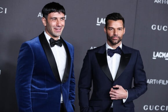 Jwan Yosef et son mari Ricky Martin au photocall de la soirée "LACMA Art + Film Gala" au Los Angeles County Museum of Art.
