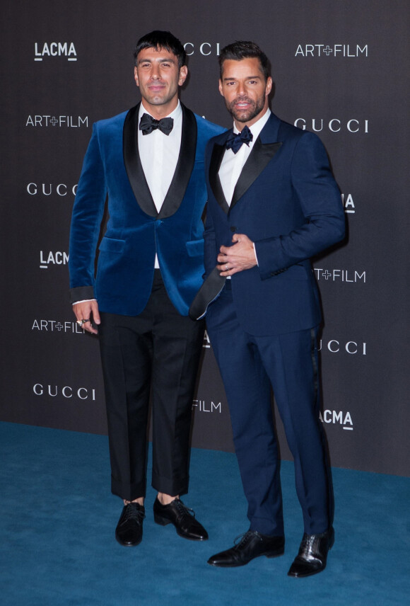 Ricky Martin et son mari Jwan Yosef au photocall de la soirée "2019 LACMA Art + Film Gala" au Los Angeles County Museum of Art. Los Angeles, le 2 novembre 2019.