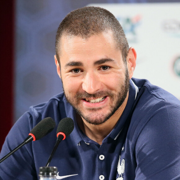 Karim Benzema - Conférence de presse des joueurs de l'équipe de France à Ribeirao Preto au Brésil le 16 juin 2014. 