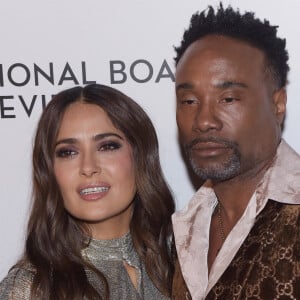 Salma Hayek, Billy Porter - Photocall de la soirée de gala des "2020 National Board of Reviews Awards" à New York. Le 8 janvier 2020.