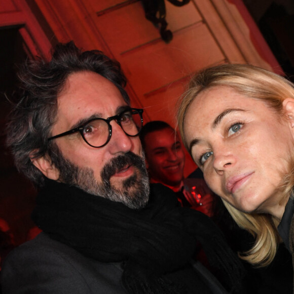 Emmanuelle Béart et son mari Frédéric Chaudier - Soirée du 10ème anniversaire de l'agence audiovisiuelle "Flair production" à l'hôtel "Le Marois" à Paris le 28 mars 2019. © Coadic Guirec/Bestimage