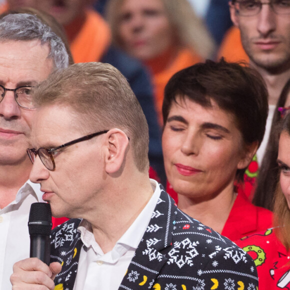 Sophie Davant, Jacques Baudoz - 33e édition du Téléthon au Parc de la Villette à Paris, le 7 décembre 2019. © Tiziano Da Silva/Bestimage