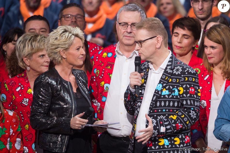 Sophie Davant, Jacques Baudoz - 33e édition du Téléthon au Parc de la Villette à Paris, le 7 décembre 2019. © Tiziano Da Silva/Bestimage