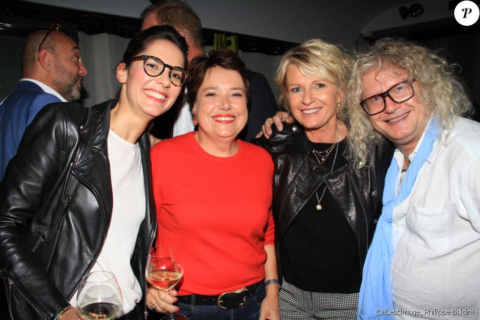 Exclusif - Sophie Davant et Pierre-Jean Chalençon - Soirée Warner avec l'équipe d'Affaire Conclue à la brasserie Les Princes à Paris. Le 26 septembre 2019. © Philippe Baldini/Bestimage