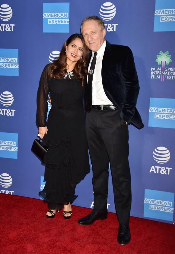 Salma Hayek et son mari François-Henri Pinault - Palm Springs International Film Festival Awards Gala, Palm Springs, January 2nd 2019.