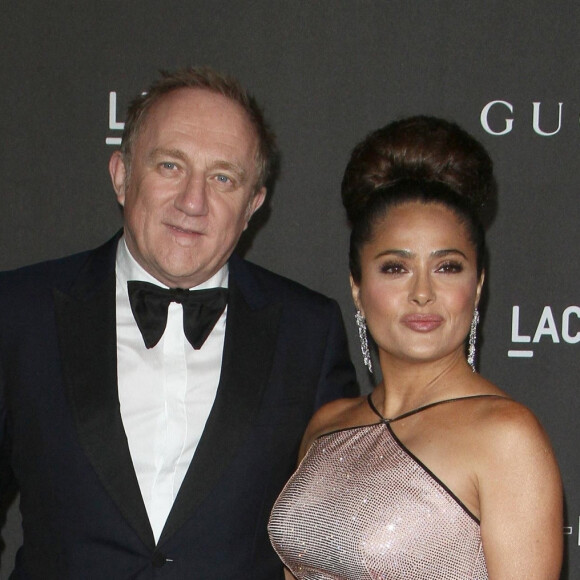 Francois-Henri Pinault et sa femme Salma Hayek au photocall de la soirée "2019 LACMA Art + Film Gala" au Los Angeles County Museum of Art. Los Angeles, le 2 novembre 2019.