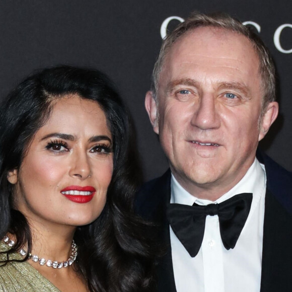 Salma Hayek et son mari François-Henri Pinault à la soirée LACMA Art + Film en l'honneur de Catherine Opie et Guillermo Del Toro présentée par Gucci à Los Angeles, le 3 novembre 2018